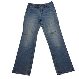 Ann Taylor LOFT Jeans Womens 8 Blue Straight Leg Denim 129298 Stretch Mid Rise